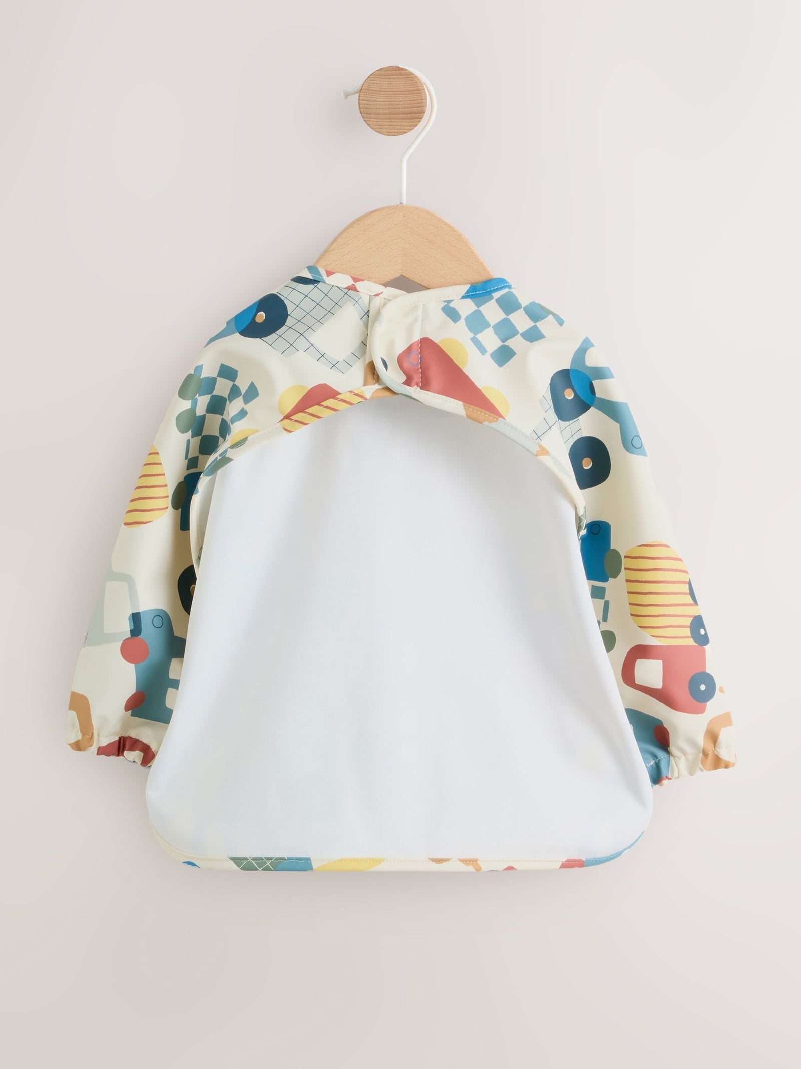 Blue/Red Transport Weaning And Feeding Sleeved Bib