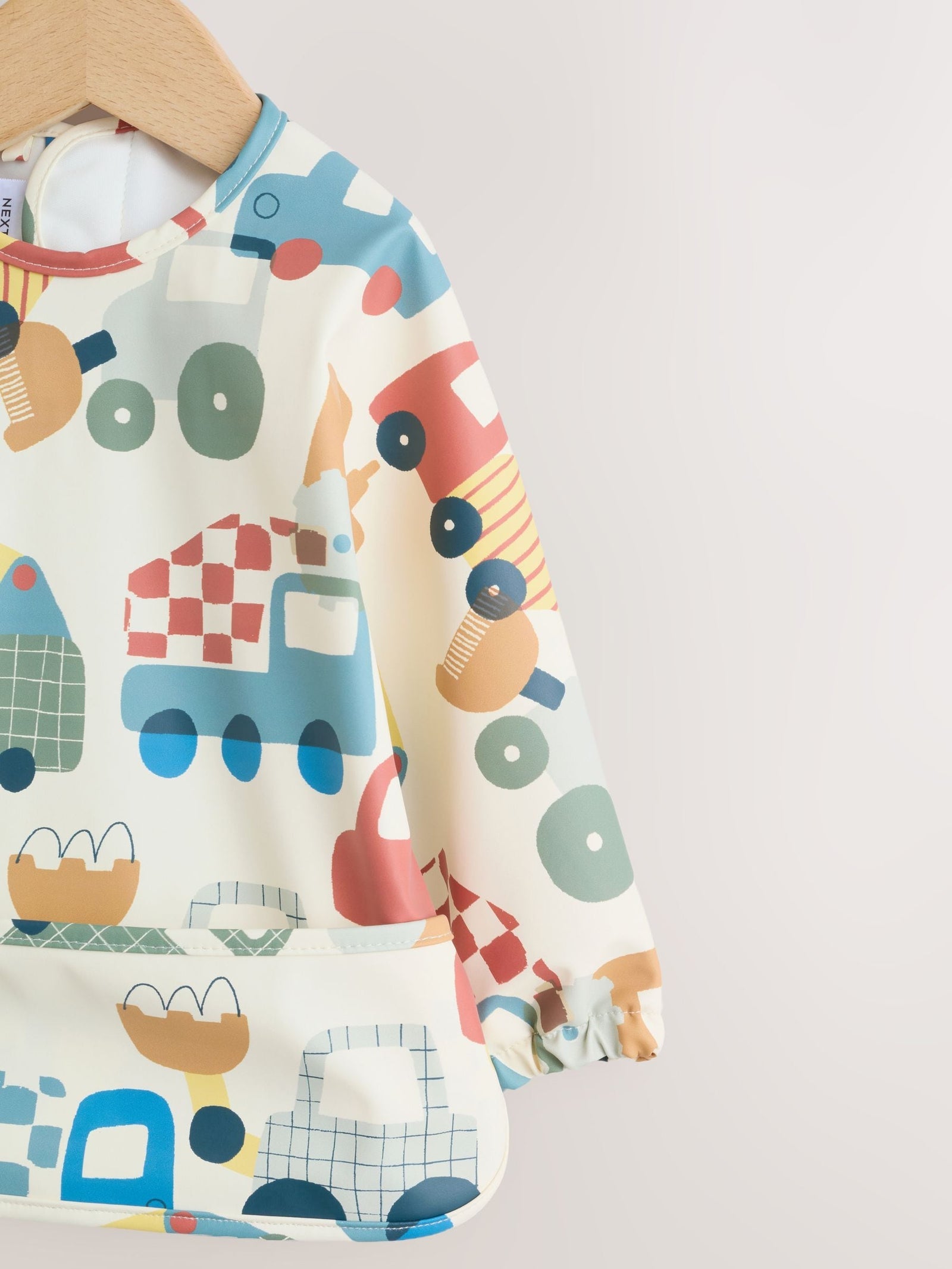 Blue/Red Transport Weaning And Feeding Sleeved Bib