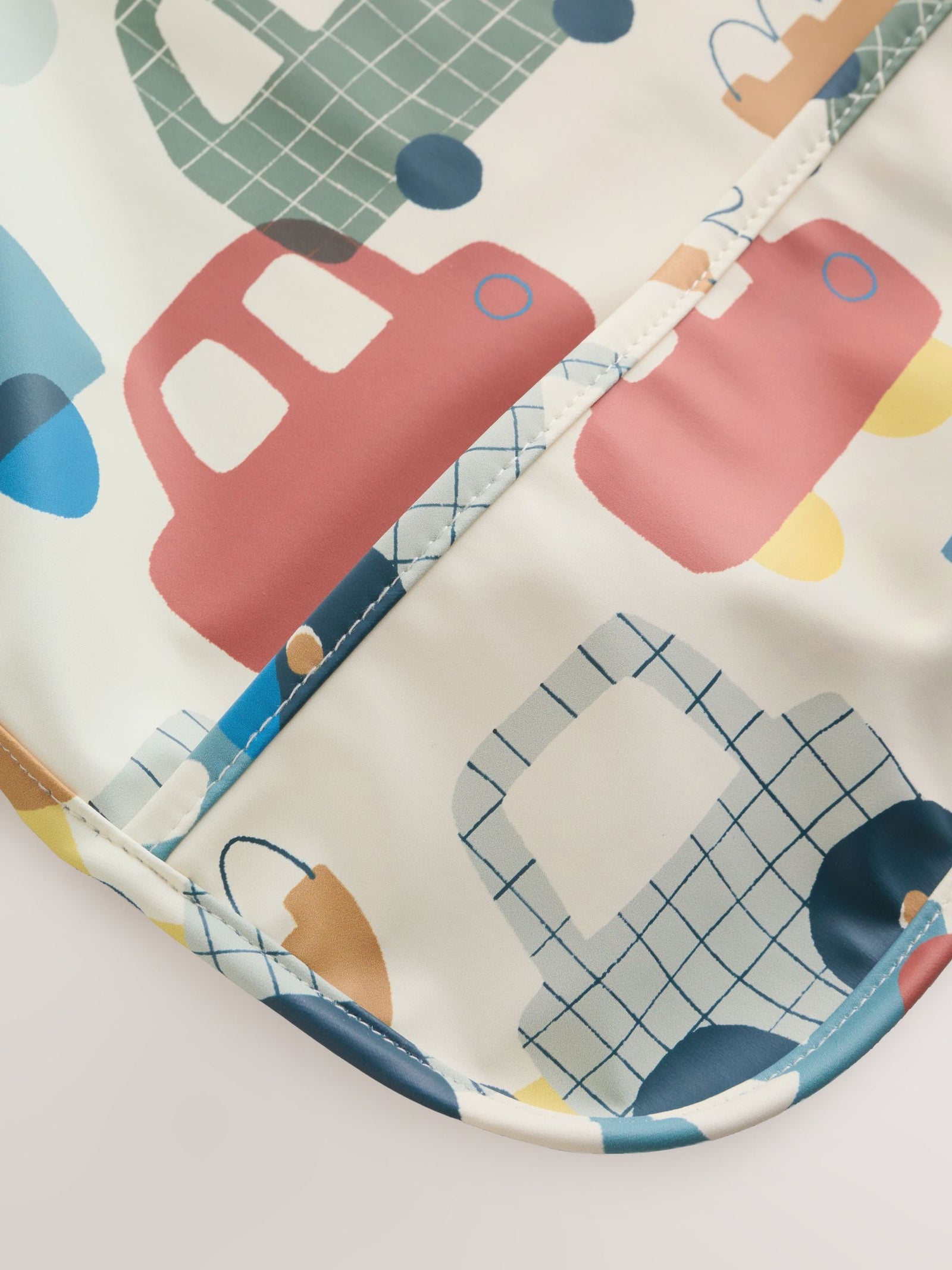 Blue/Red Transport Weaning And Feeding Sleeved Bib