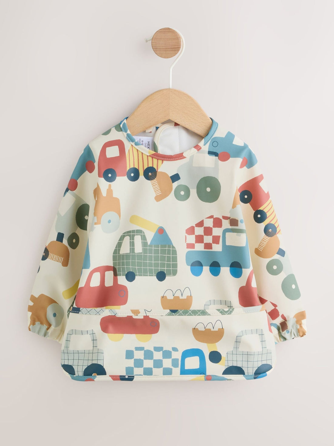 Blue/Red Transport Weaning And Feeding Sleeved Bib