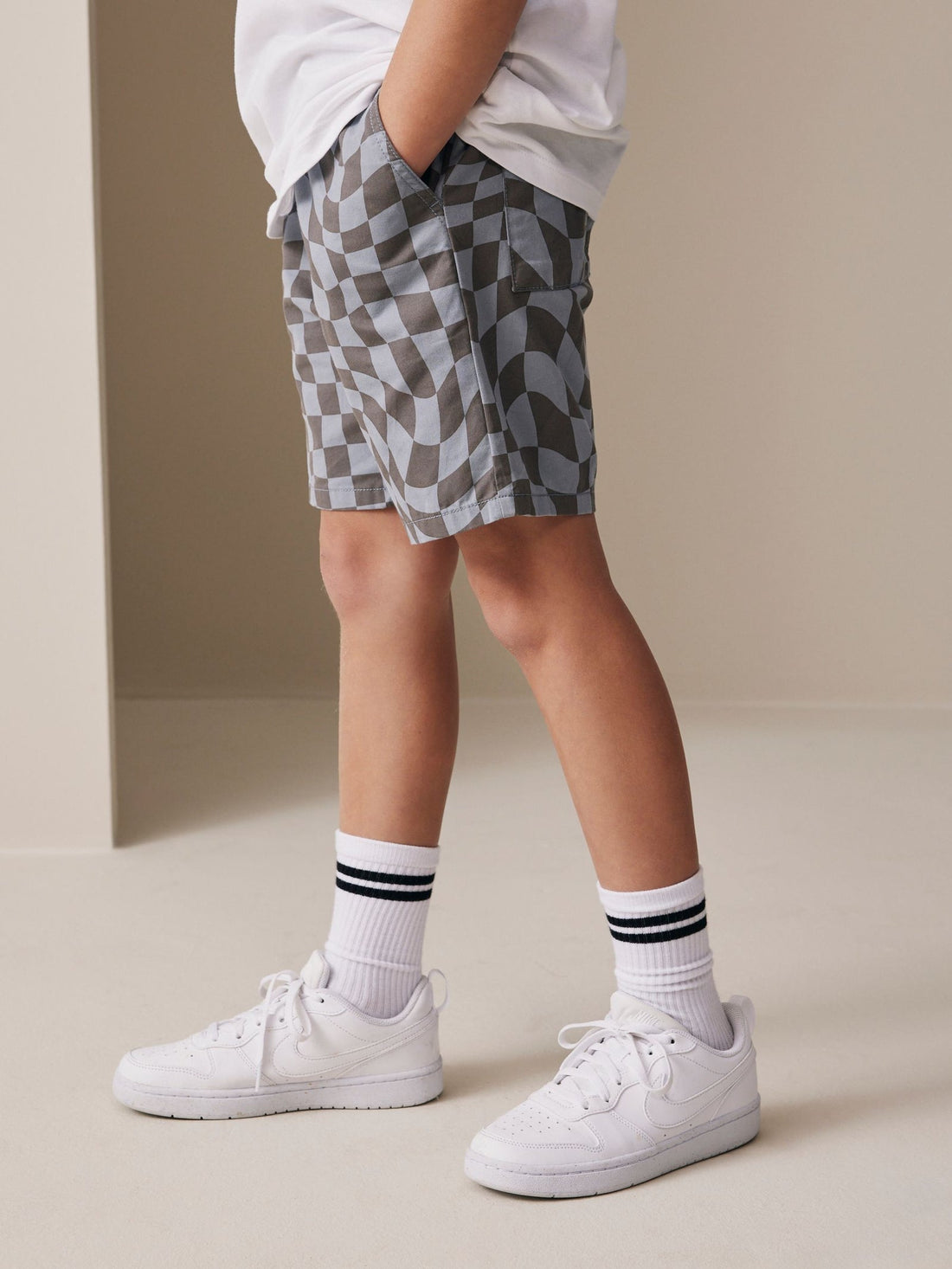 Blue/Grey Regular Fit Shorts (3-16yrs)