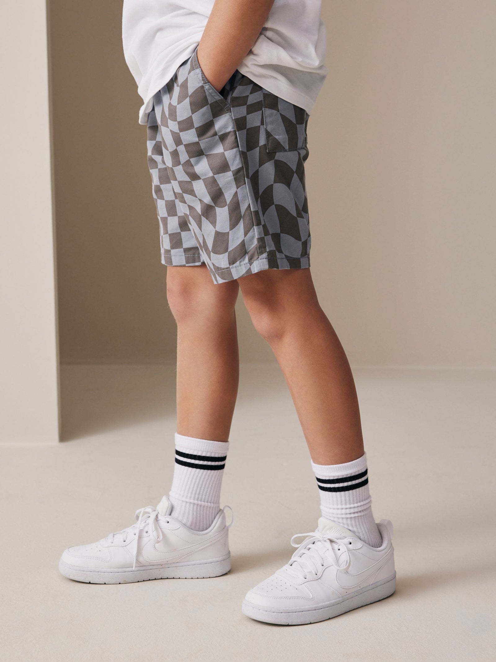 Blue/Grey Regular Fit Shorts (3-16yrs)