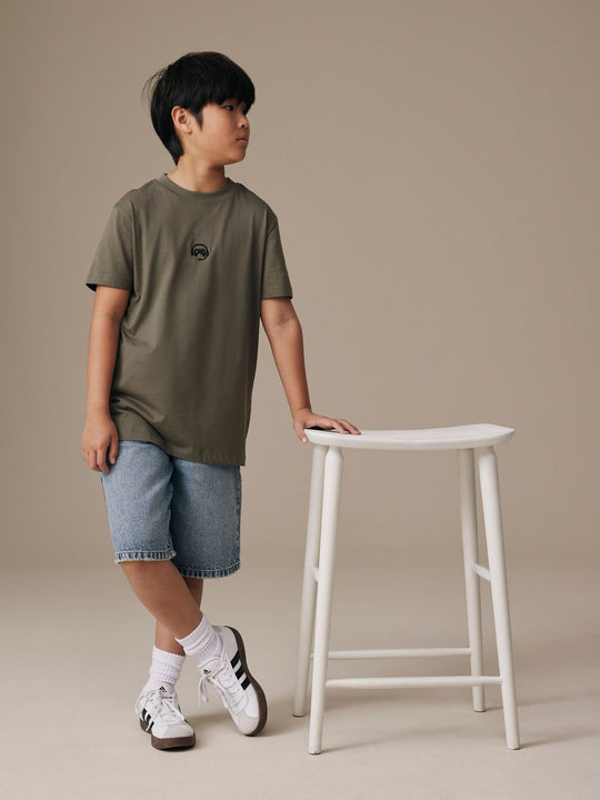 Mid Blue Denim Jort Shorts (3-16yrs)