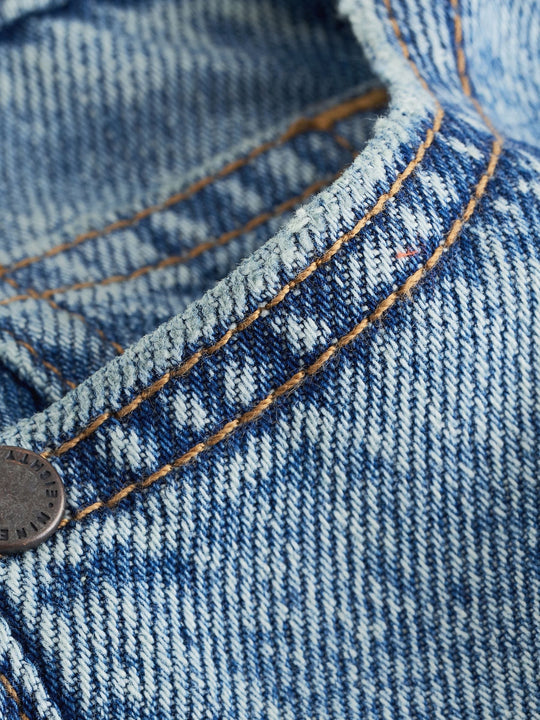Mid Blue Denim Jort Shorts (3-16yrs)