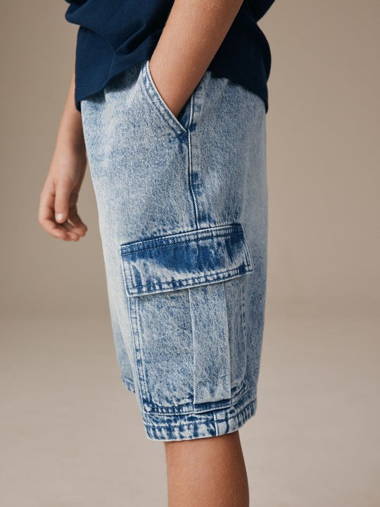 Denim Vintage Cargo Shorts (3-16yrs)