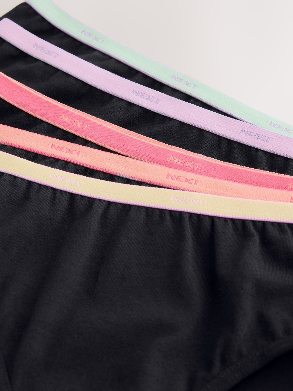 Black/ Bright Waistband Briefs 5 Pack (1.5-16yrs)