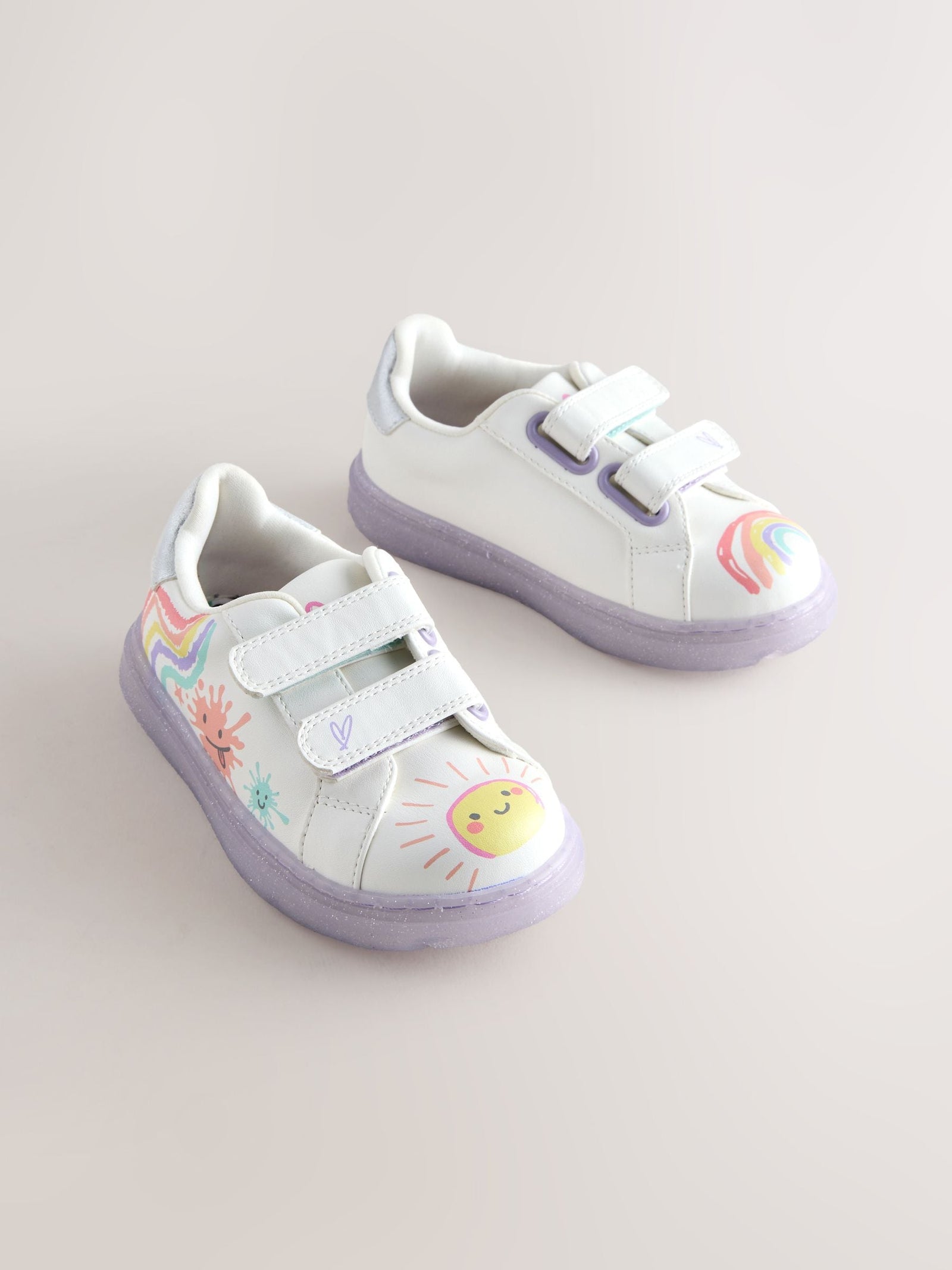 White Touch Fastening Trainers