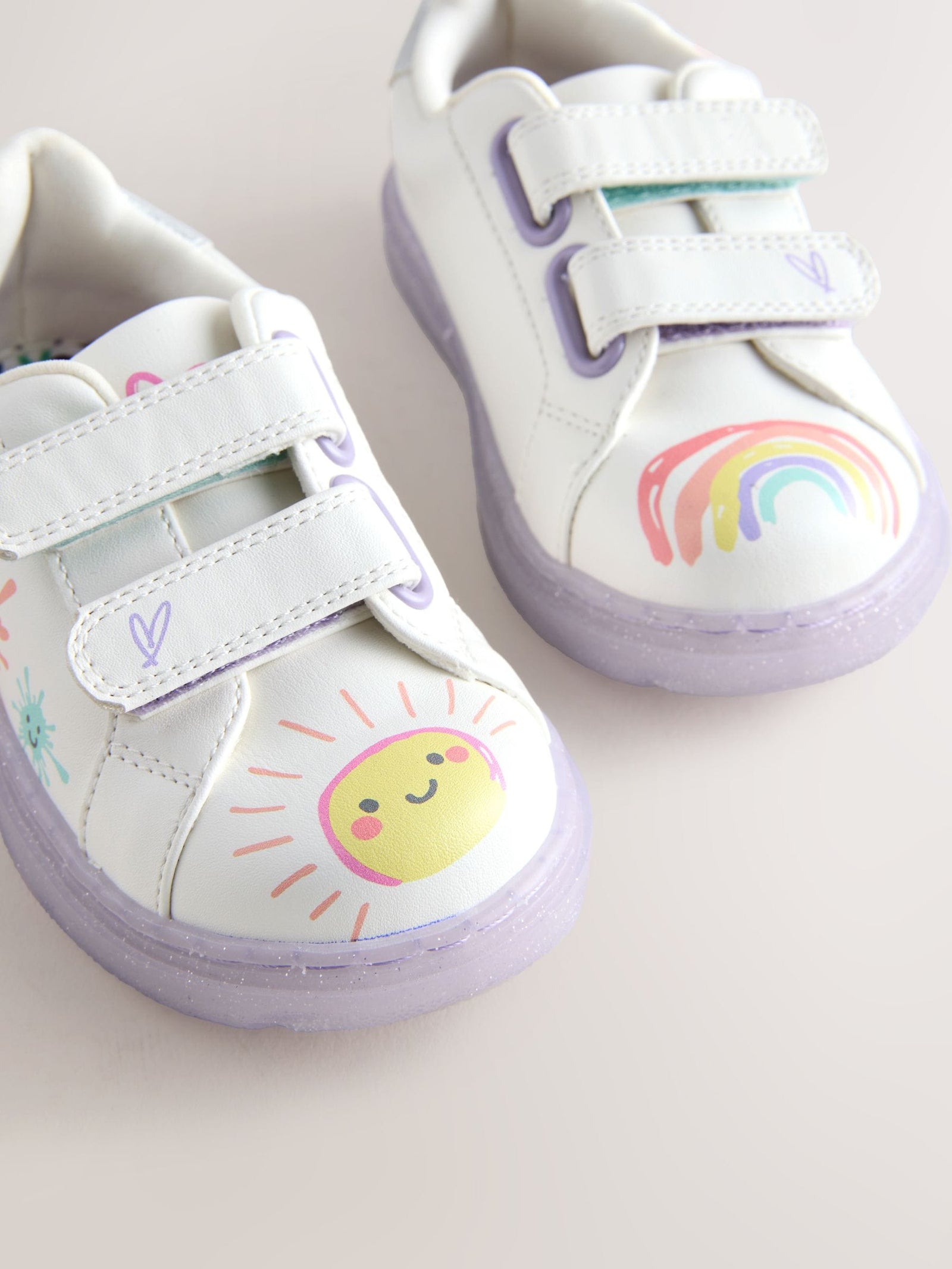 White Touch Fastening Trainers
