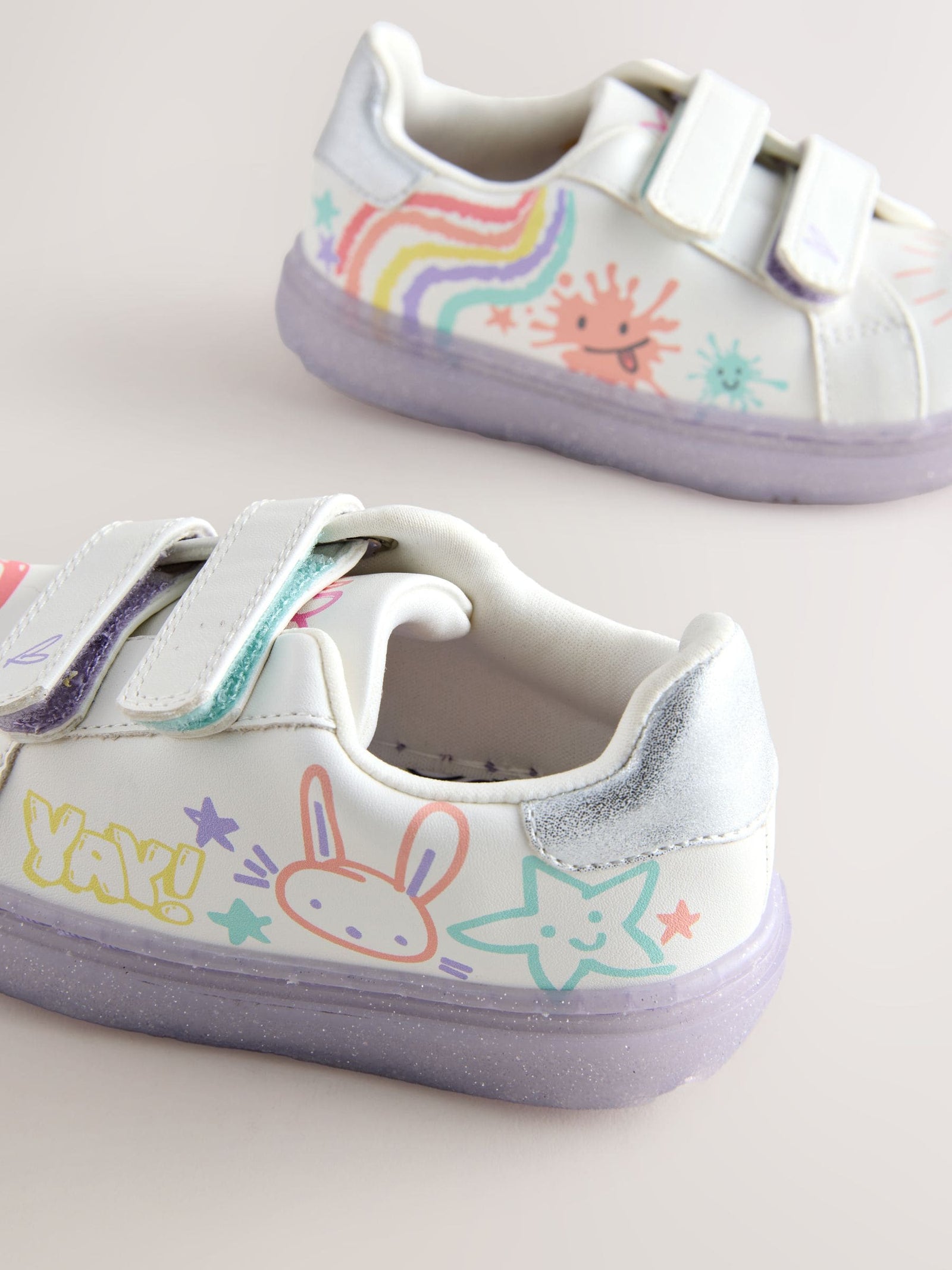 White Touch Fastening Trainers