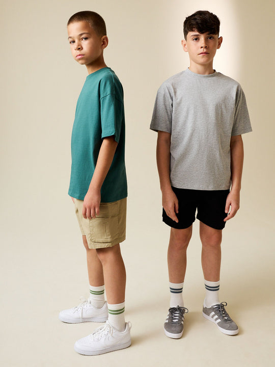 Black/Stone Cargo Shorts 2 Pack (3-16yrs)