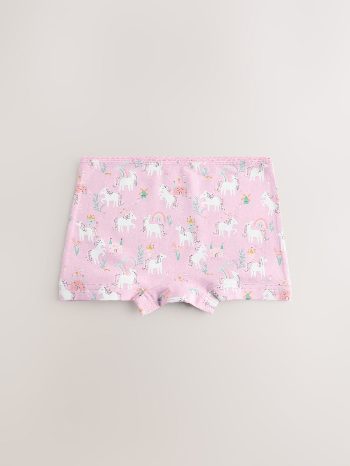 Pink Unicorn Short Briefs 5 Pack (2-16yrs)