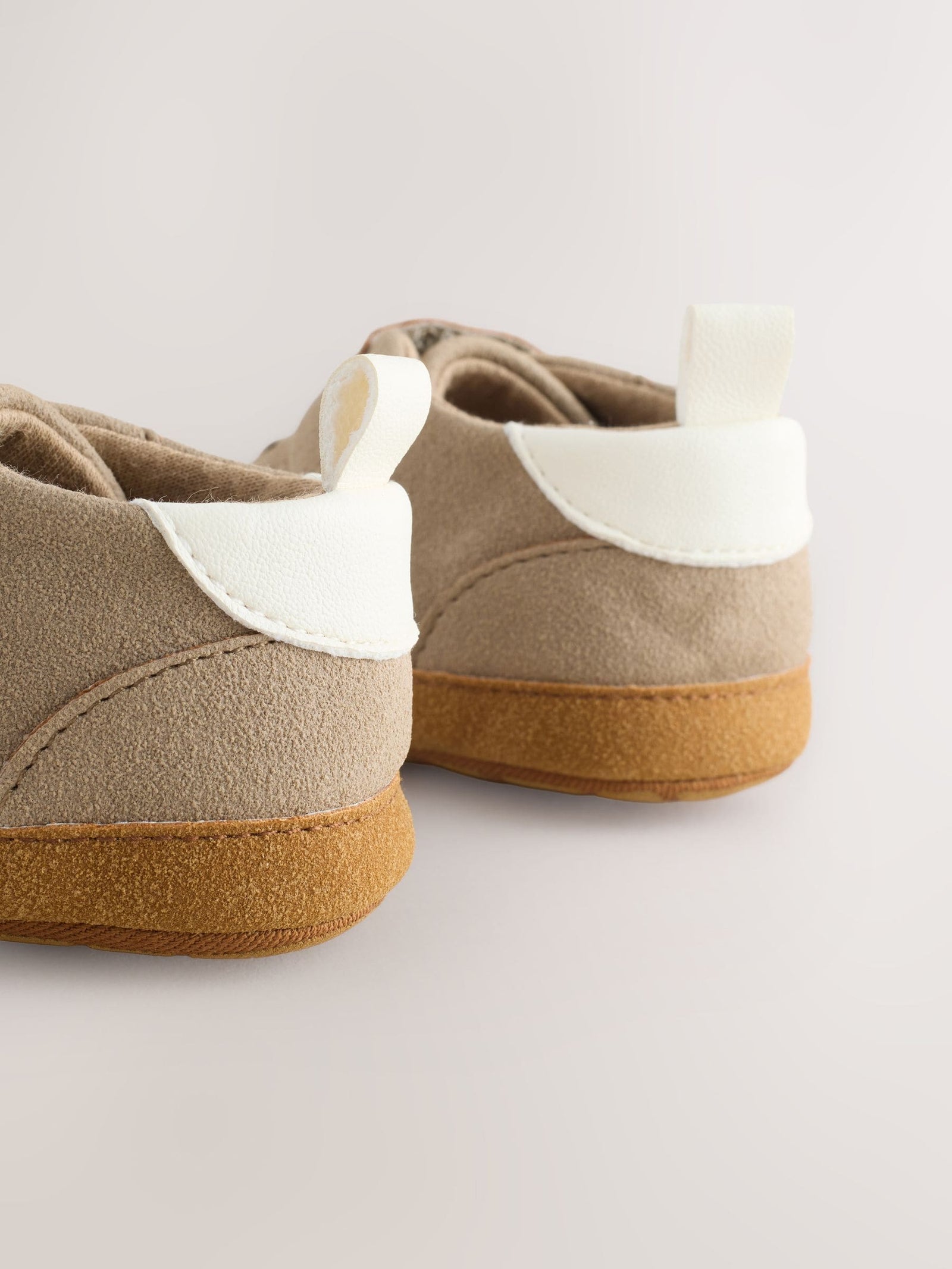 Neutral Brown Touch Fastening Baby Trainers (0-2mths)