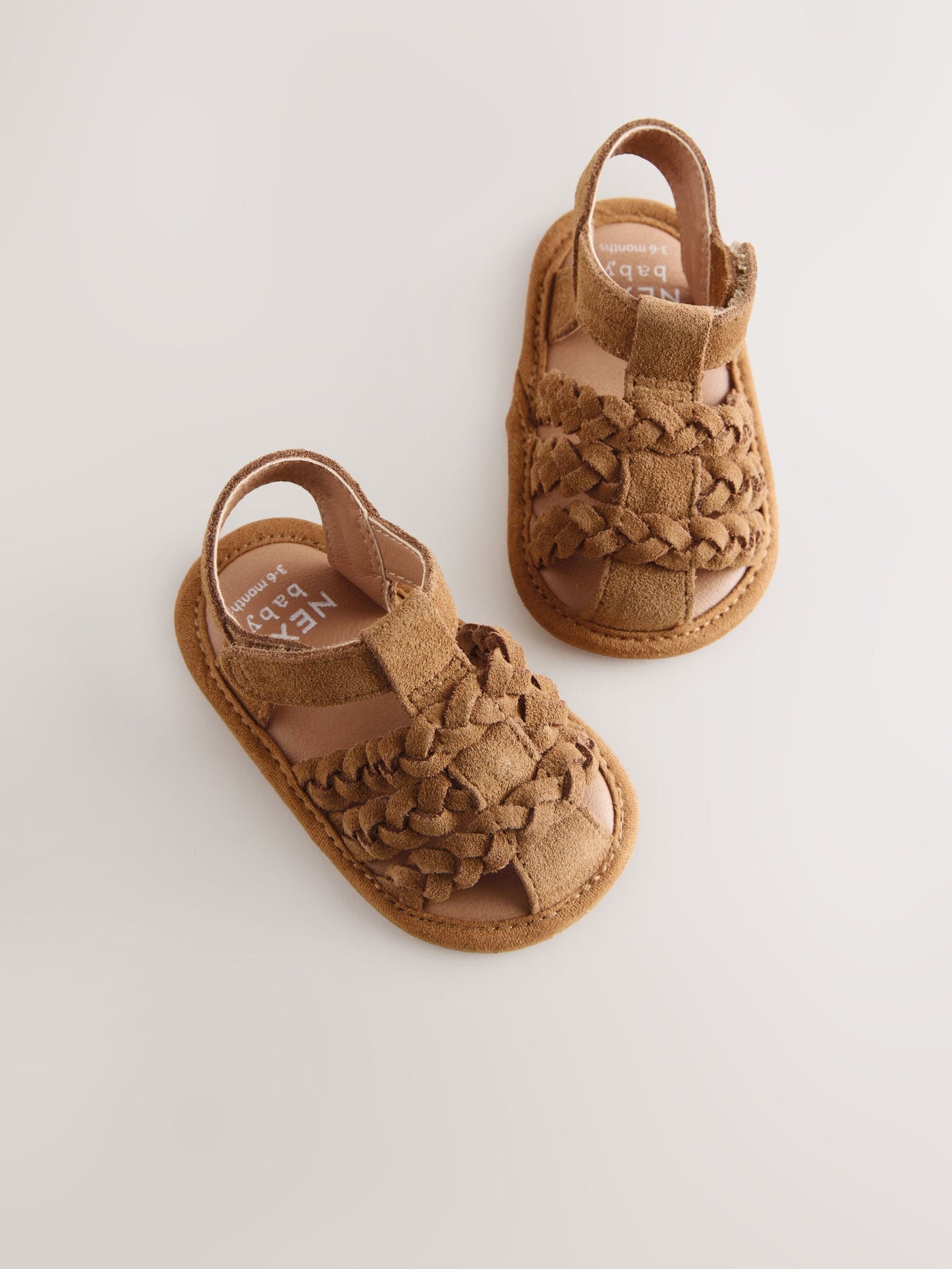 Tan Brown Baby Fisherman Sandals (0-2mths)