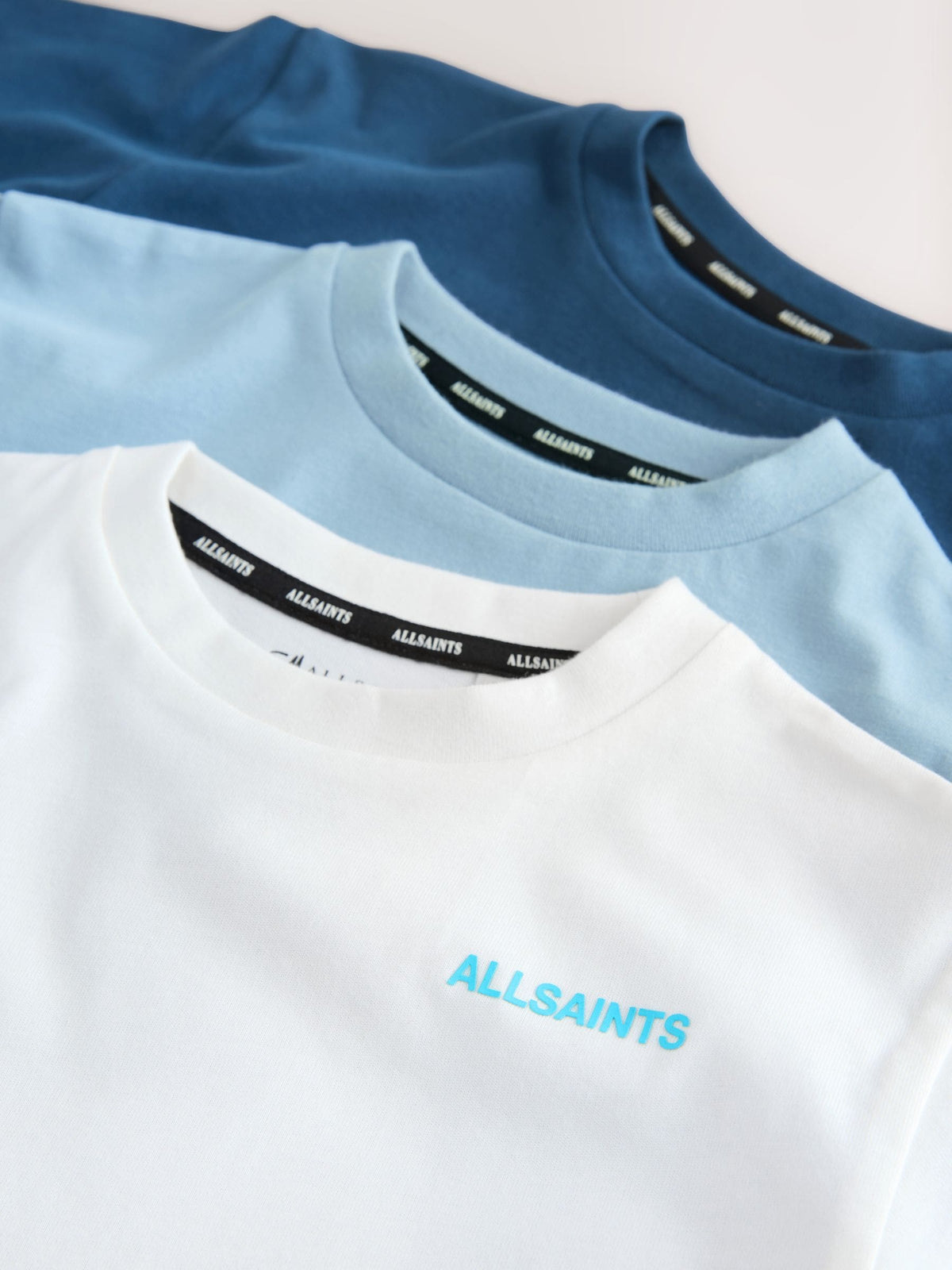 smALLSAINTS Blue Logo Crew Relaxed Younger 3 Pack T-Shirts