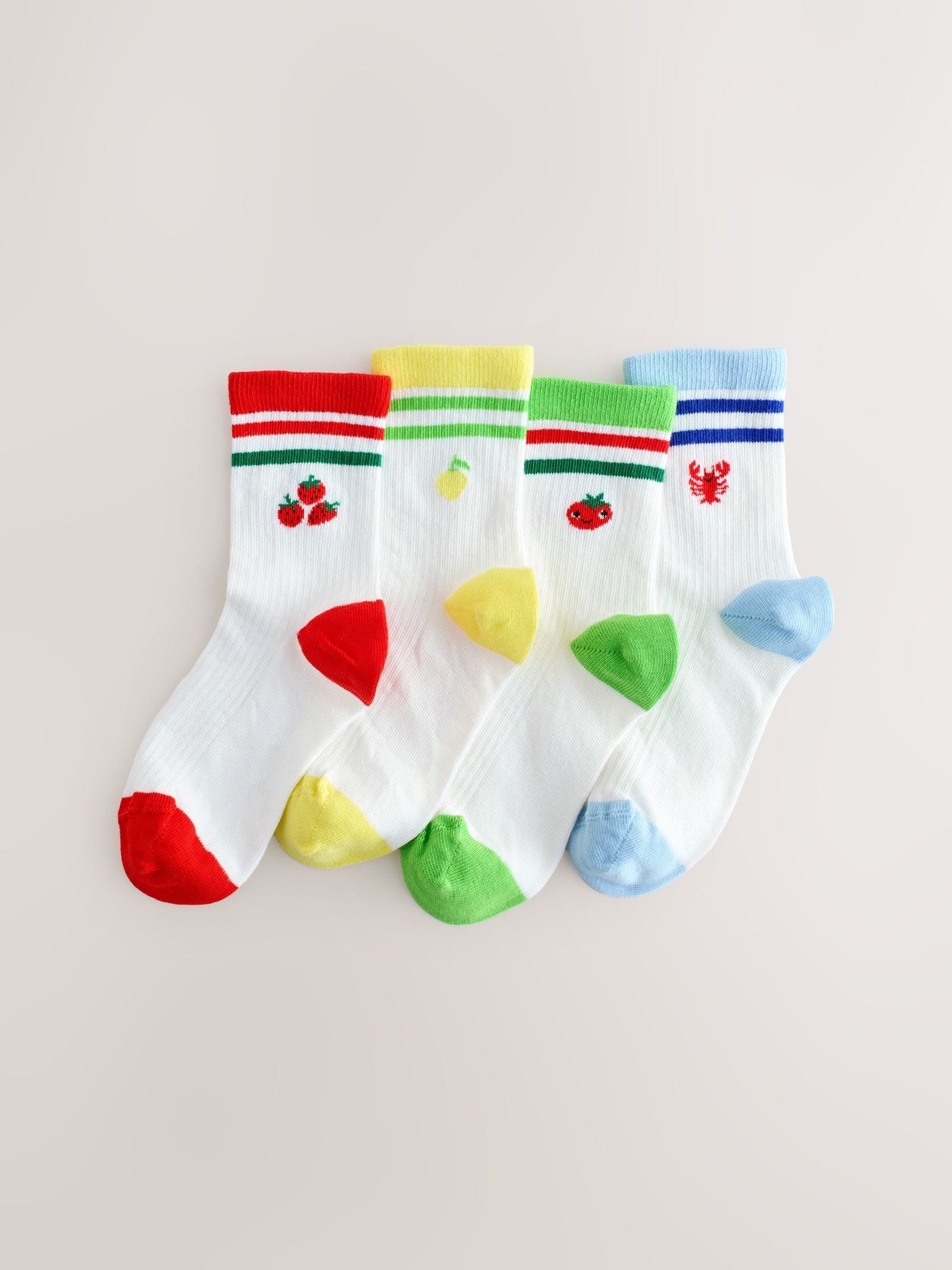 White Cotton Rich Ribbed Ankle Socks 4 Pack