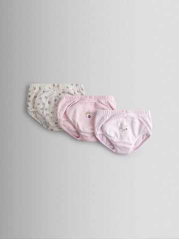JoJo Maman Bébé Pink Bunny 3-Pack Training Pants