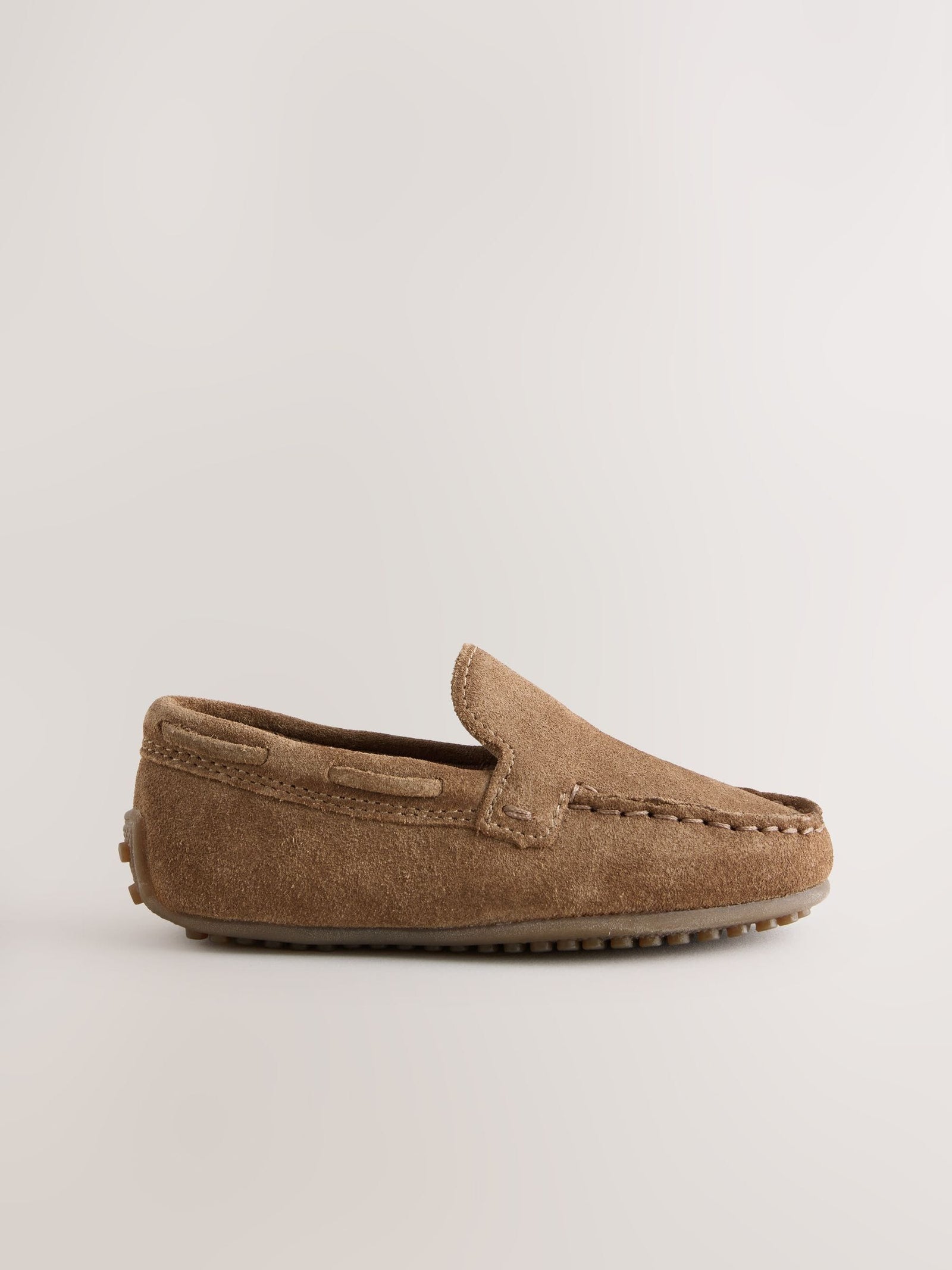 Tan Brown Wide Fit (G) Suede Slip-Ons Loafer Shoes