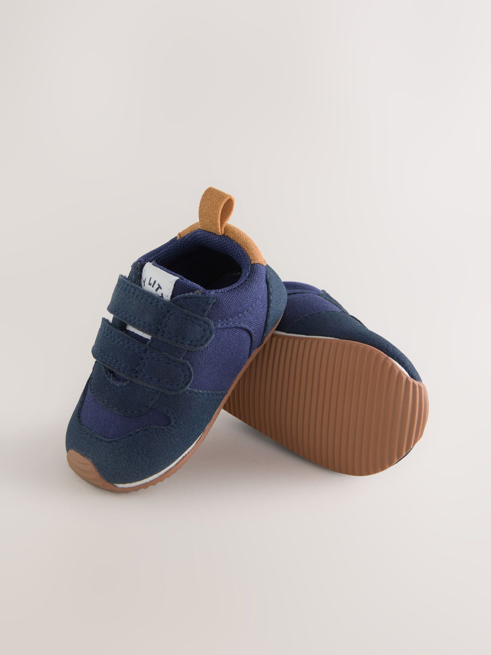Navy Baby Touch Fastening Trainers (0-2mths)