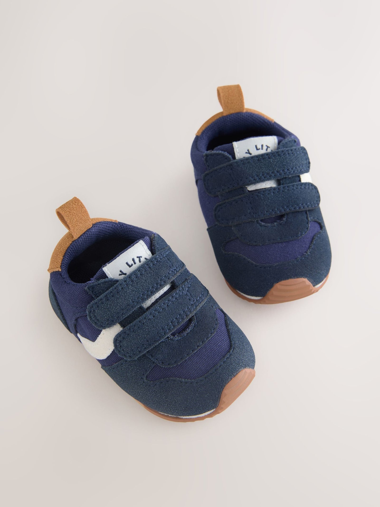 Navy Baby Touch Fastening Trainers (0-2mths)