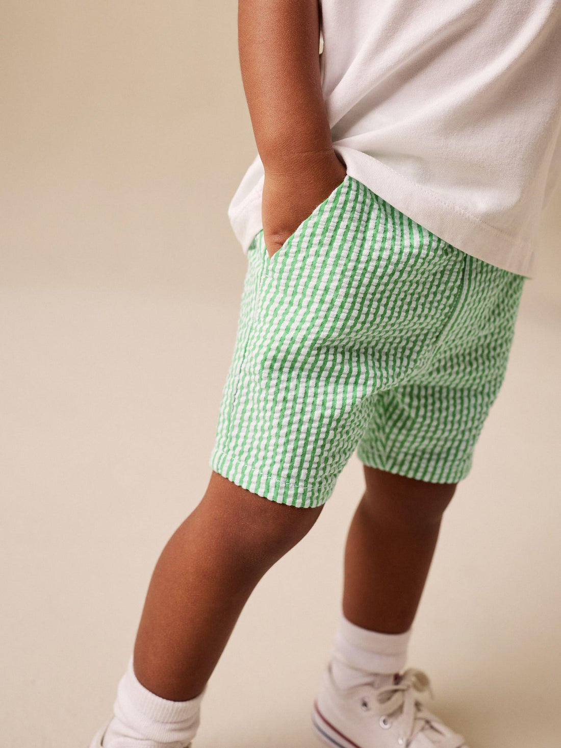 Green/White Stripe Chino Shorts (3mths-7yrs)