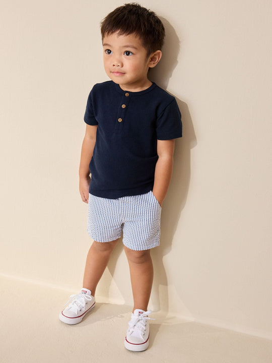 Blue/White Stripe Chino Shorts (3mths-7yrs)