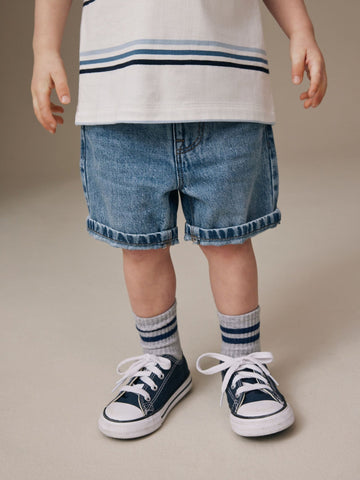 Mid Blue Denim Shorts (3mths-7yrs)