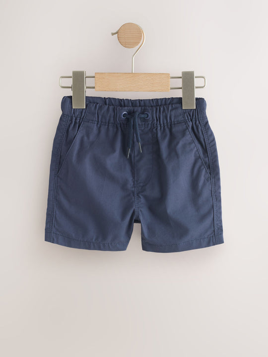 Navy/Red/Bear Pull On Shorts 3 Pack (3mths-7yrs)