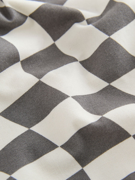 Grey/White Checkerboard Pull On Shorts (3mths-7yrs)