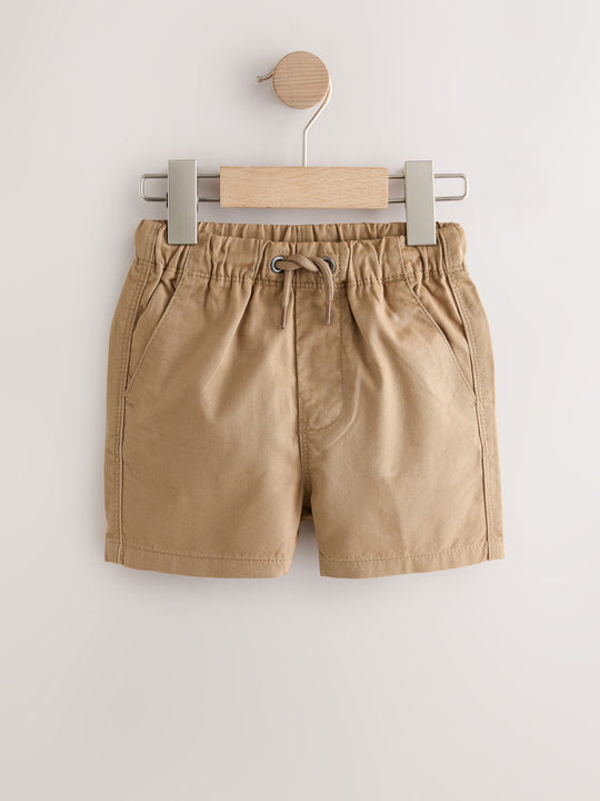 Navy/Chambray/Tan/White/Blue Pull On Shorts 5 Pack (3mths-7yrs)