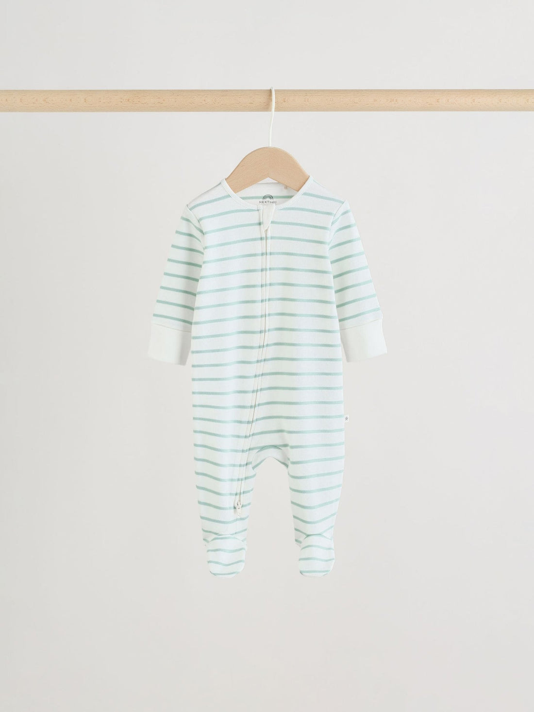 Green Two Way Zip Baby Sleepsuits 4 Pack (0mths-2yrs)