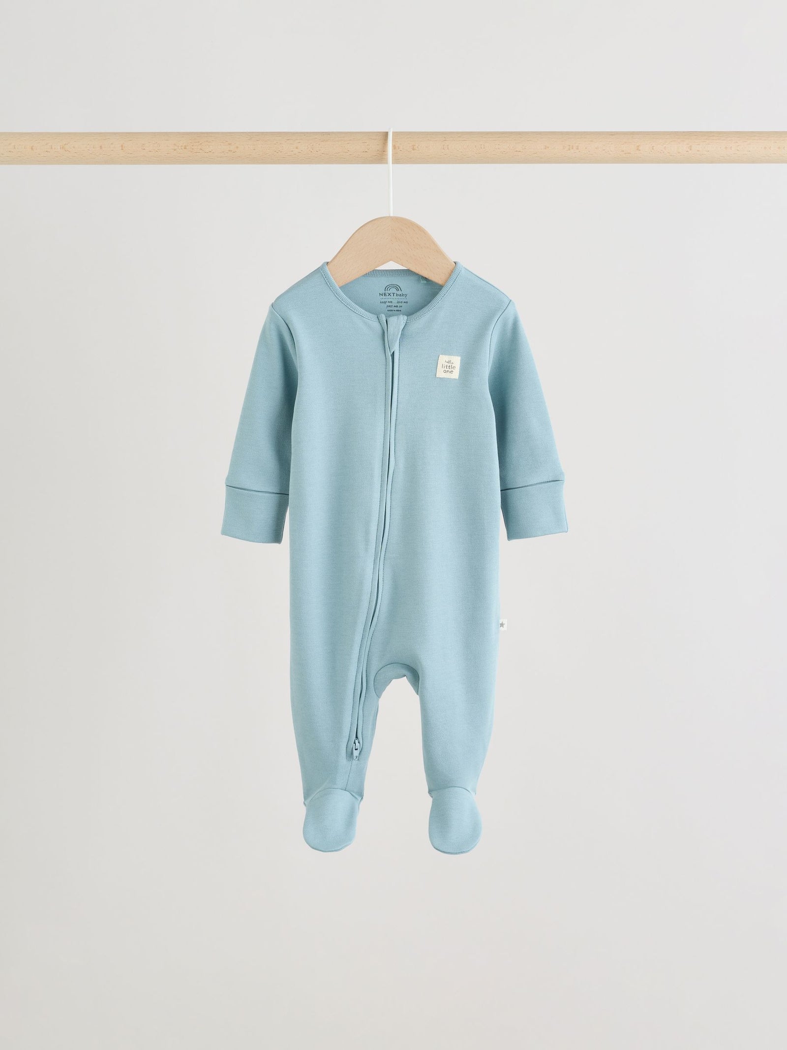 Green Two Way Zip Baby Sleepsuits 4 Pack (0mths-2yrs)