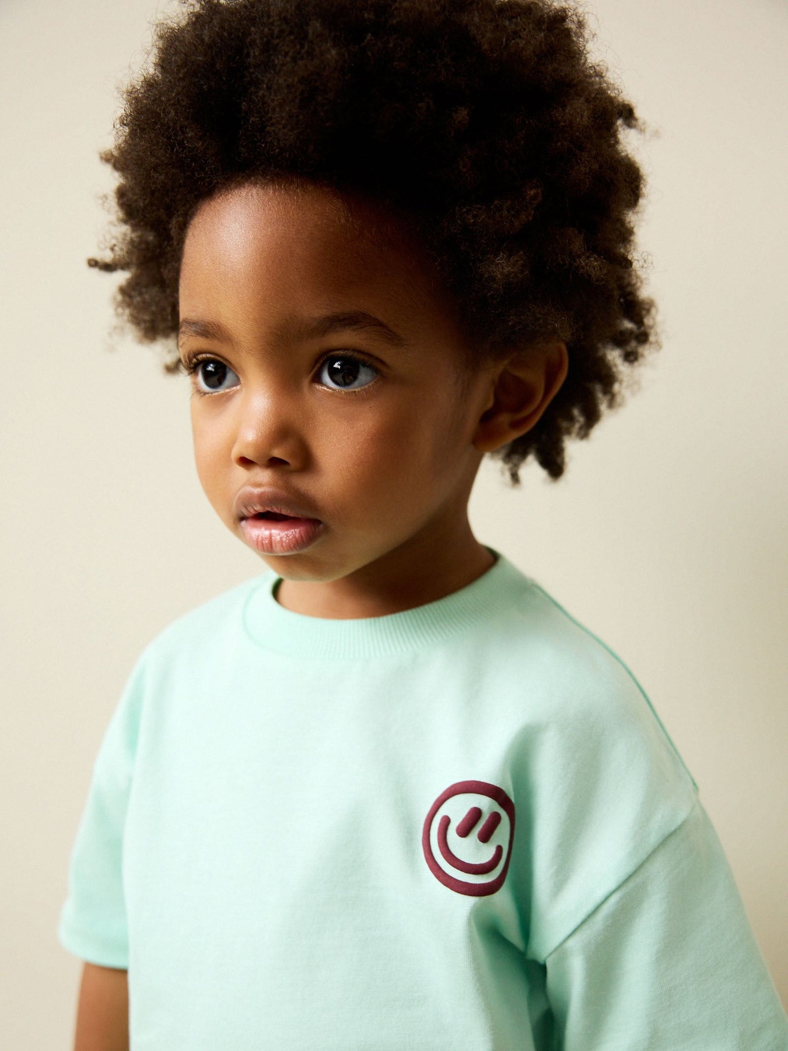 Mint Green Smile Short Sleeve Small Graphic T-Shirt (3mths-8yrs)
