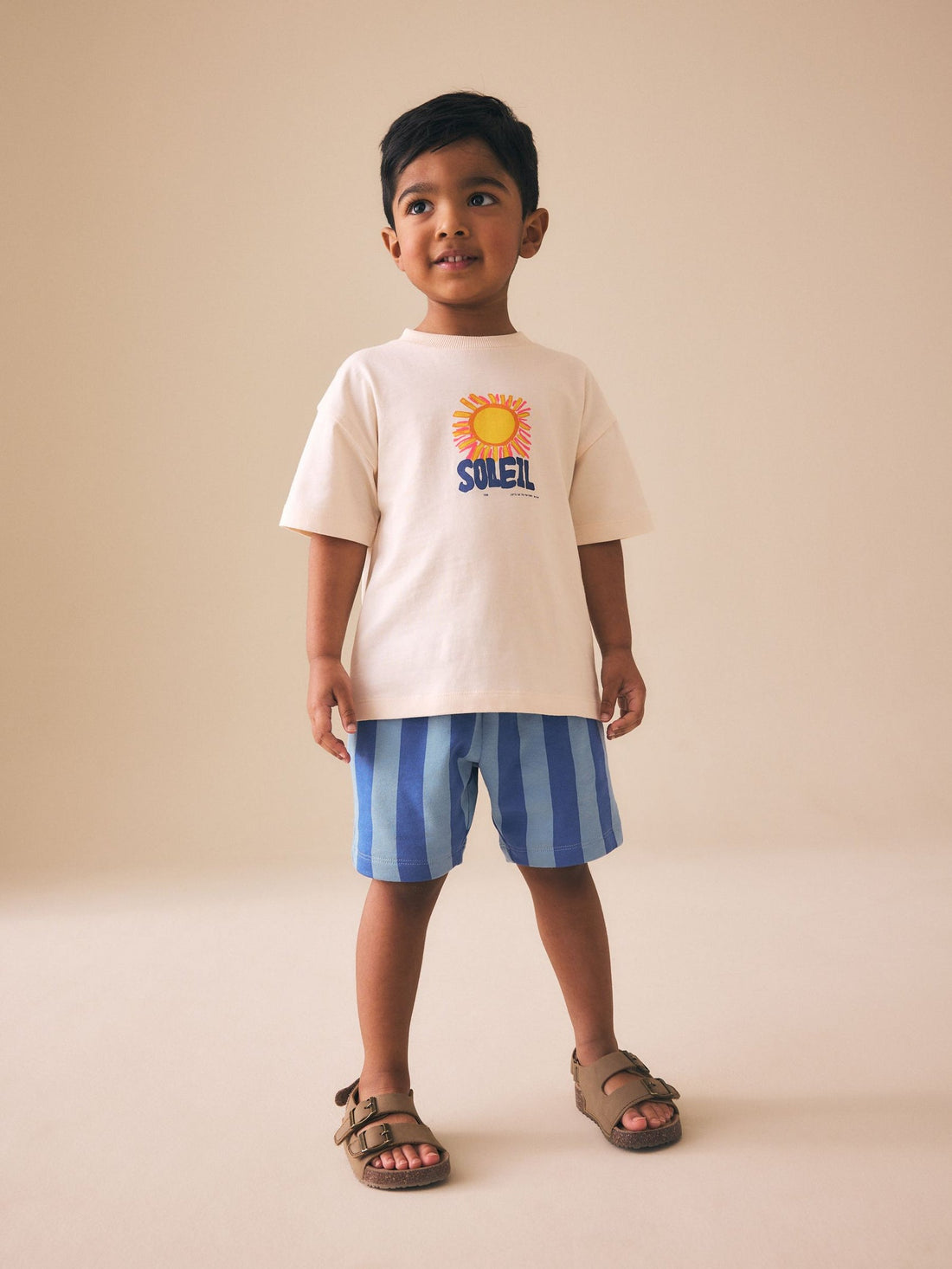 Ecru Soleil Sun Short Sleeve Back Print T-Shirt and Shorts Set (3mths-7yrs)