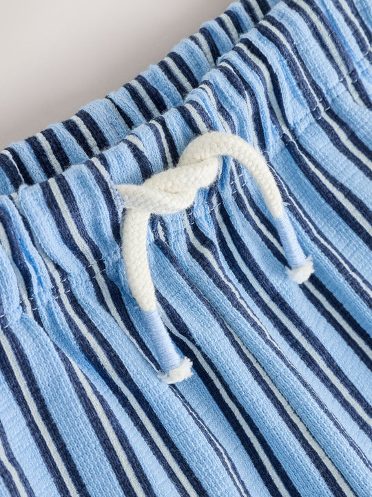 Blue Navy Stripe Textured Lightweight Joggers (3mths-7yrs)