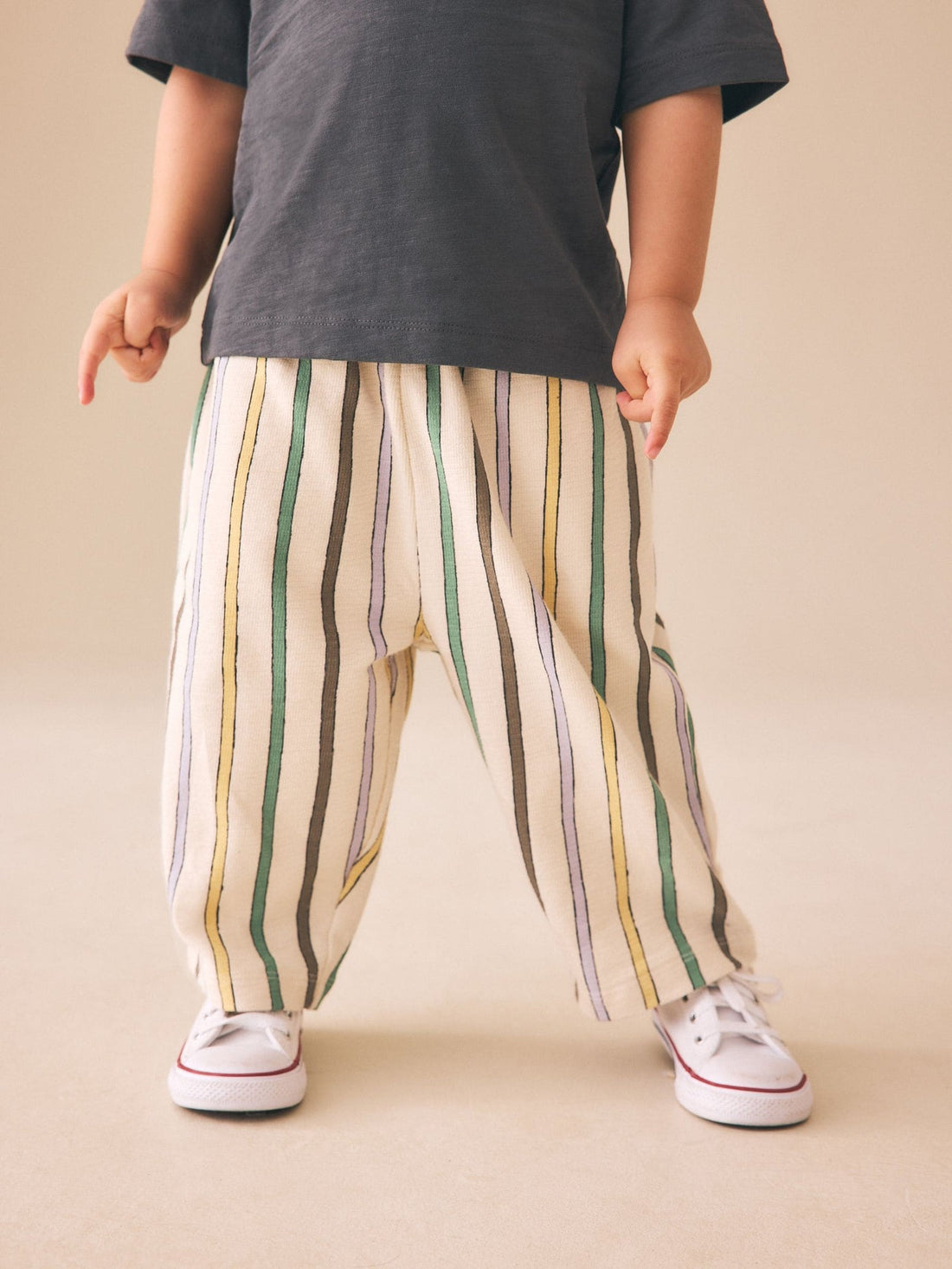 Multi Pastel Stripe Textured Lightweight Joggers (3mths-7yrs)