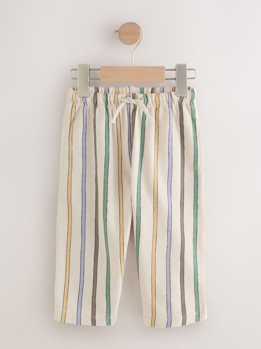 Multi Pastel Stripe Textured Lightweight Joggers (3mths-7yrs)