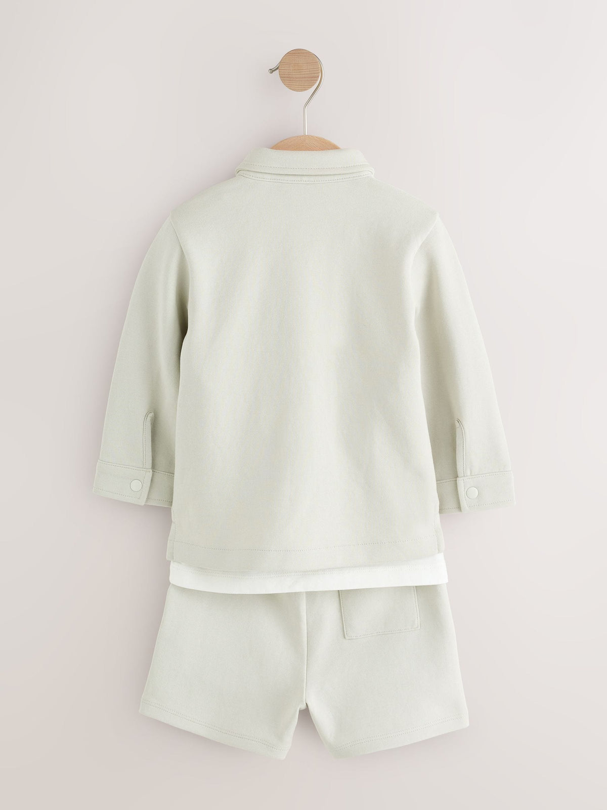 Light Grey Jersey Shirt T-Shirt and Shorts Set (3mths-7yrs)