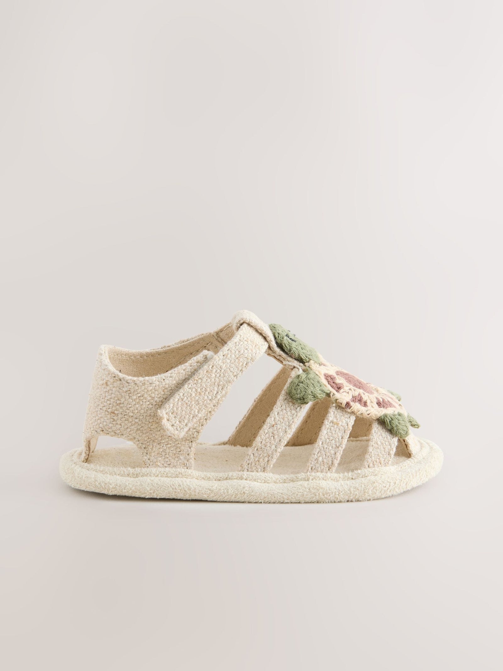 Neutral Turtle Baby Fisherman Sandals (0-2mths)