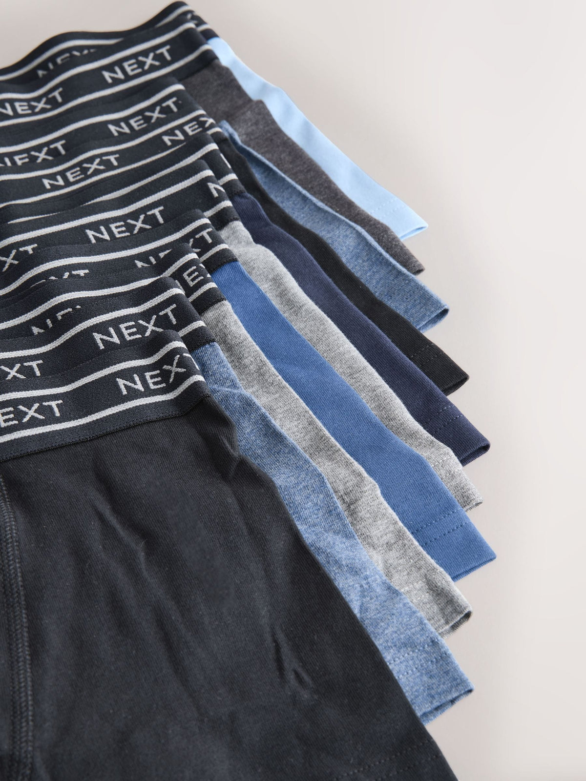 Blue with Double Stripe Waistband Trunks 10 Pack (1.5-16yrs)