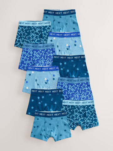 Blue/White Stars Trunks 10 Pack (1.5-12yrs)
