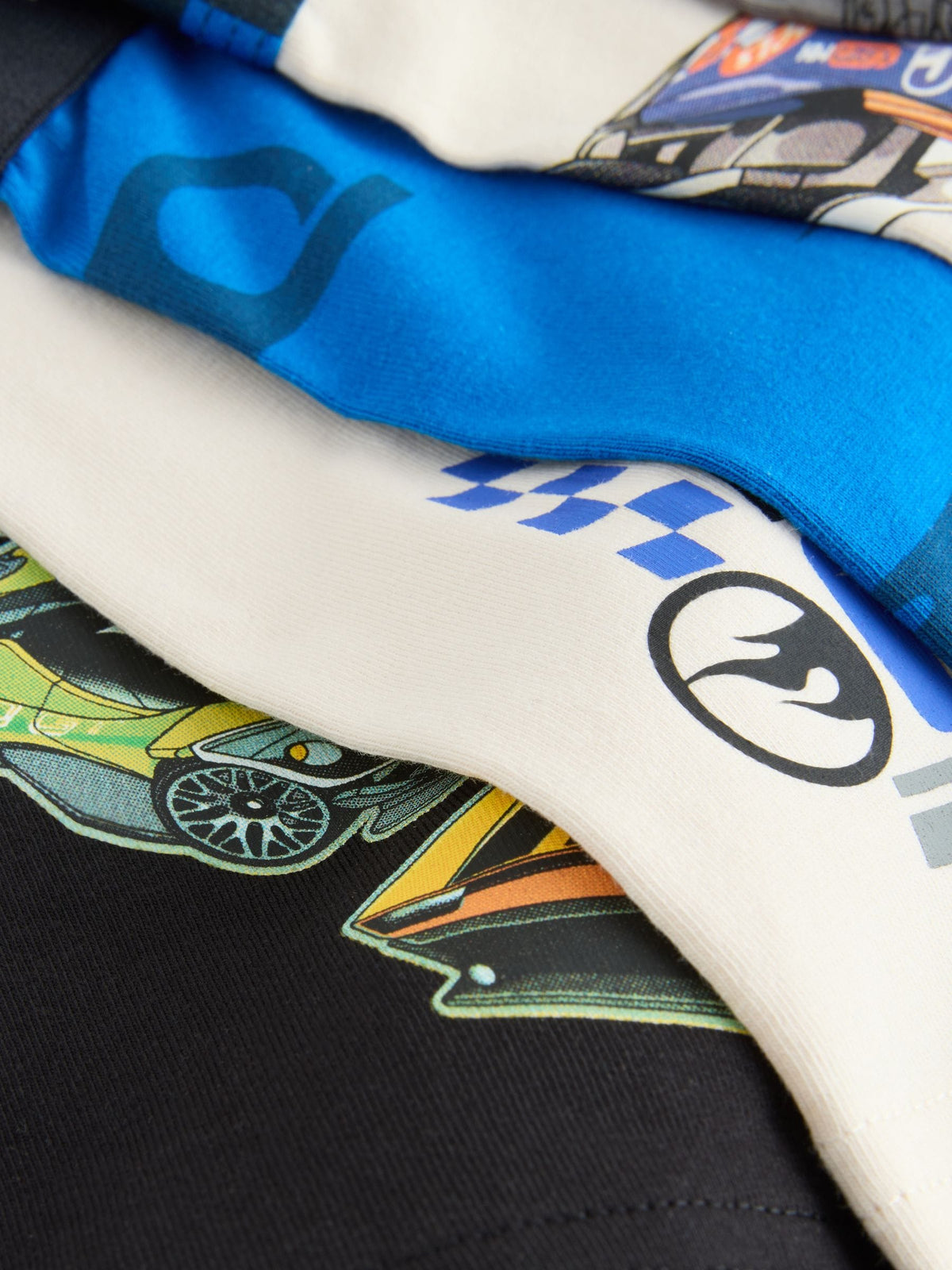 Black/White/Blue Hot Wheels Trunks 5 Pack (2-14yrs)