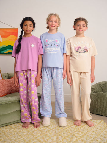 Blue/Pink Pyjamas 3 Pack (3-16yrs)