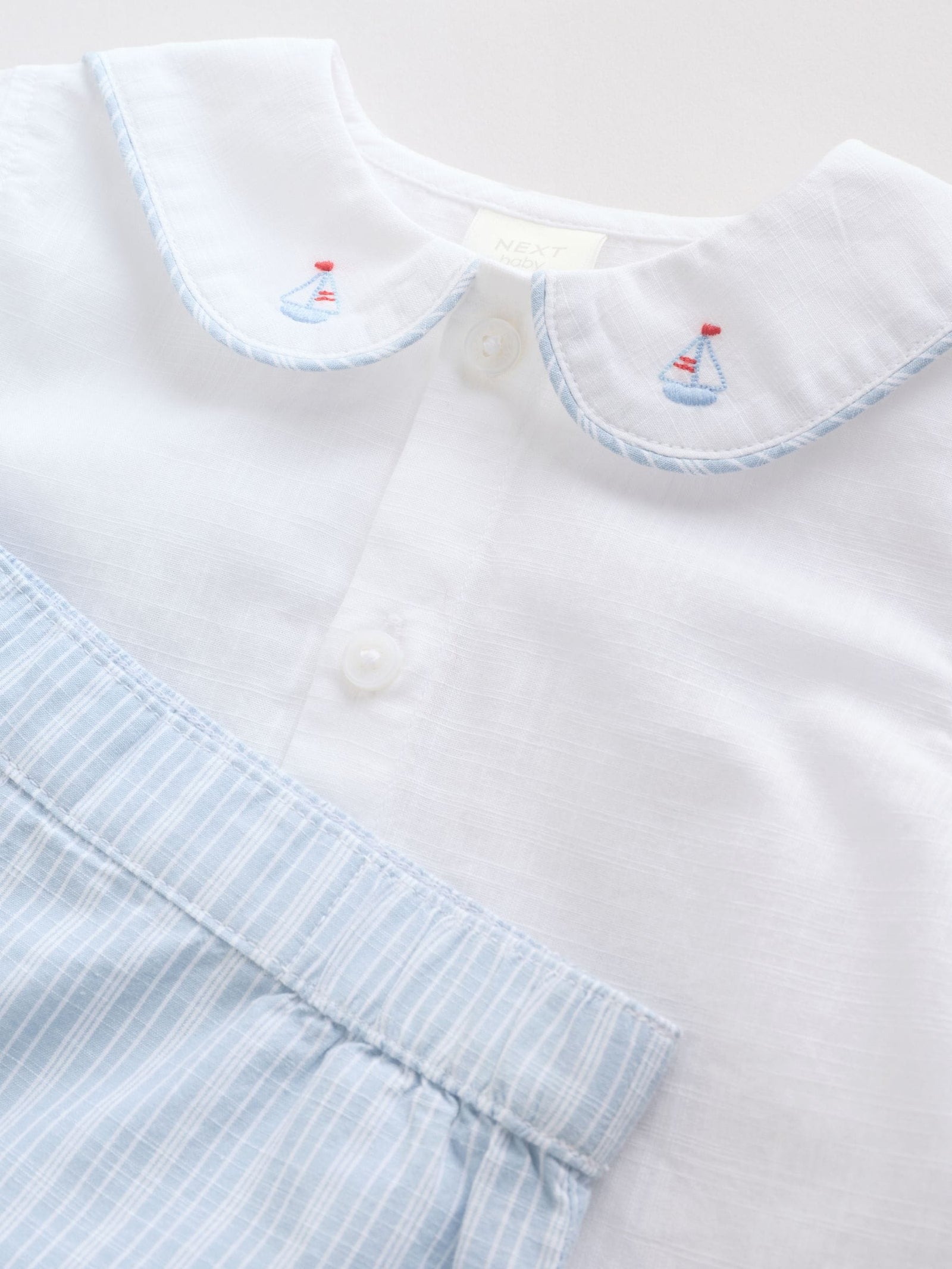 Blue Nautical Smart Shirt and Shorts Baby Set (0mths-2yrs)