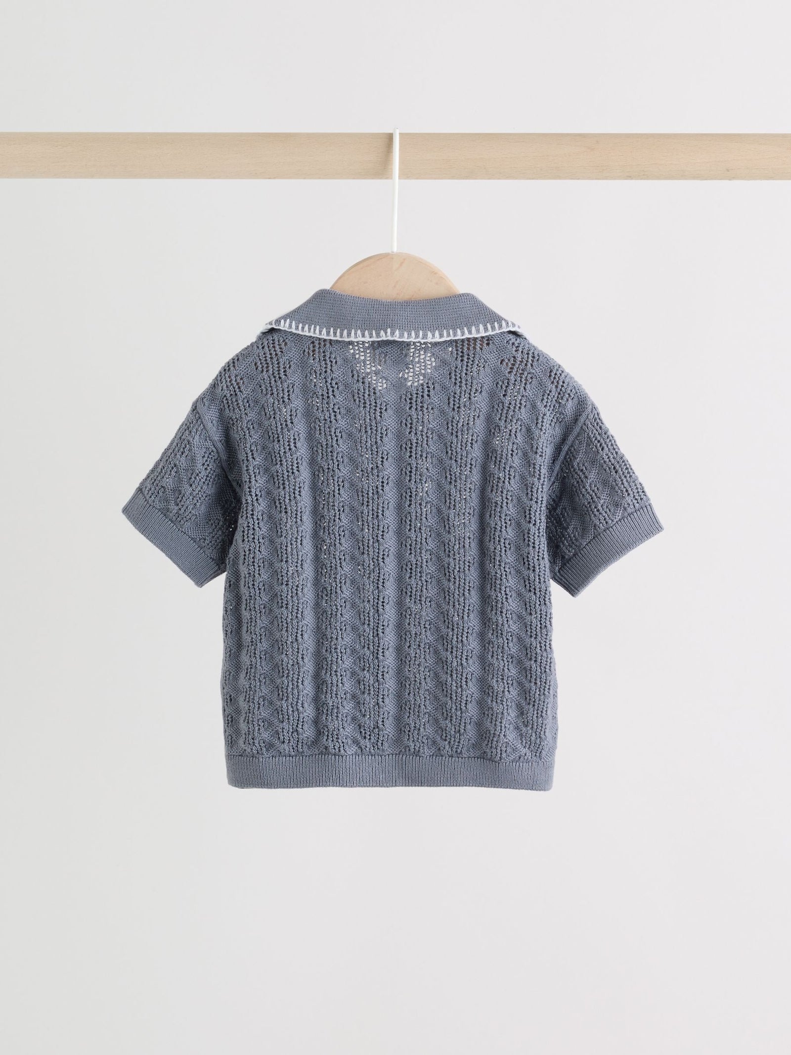 Blue Knitted Top and Shorts Baby Set (0mths-2yrs)