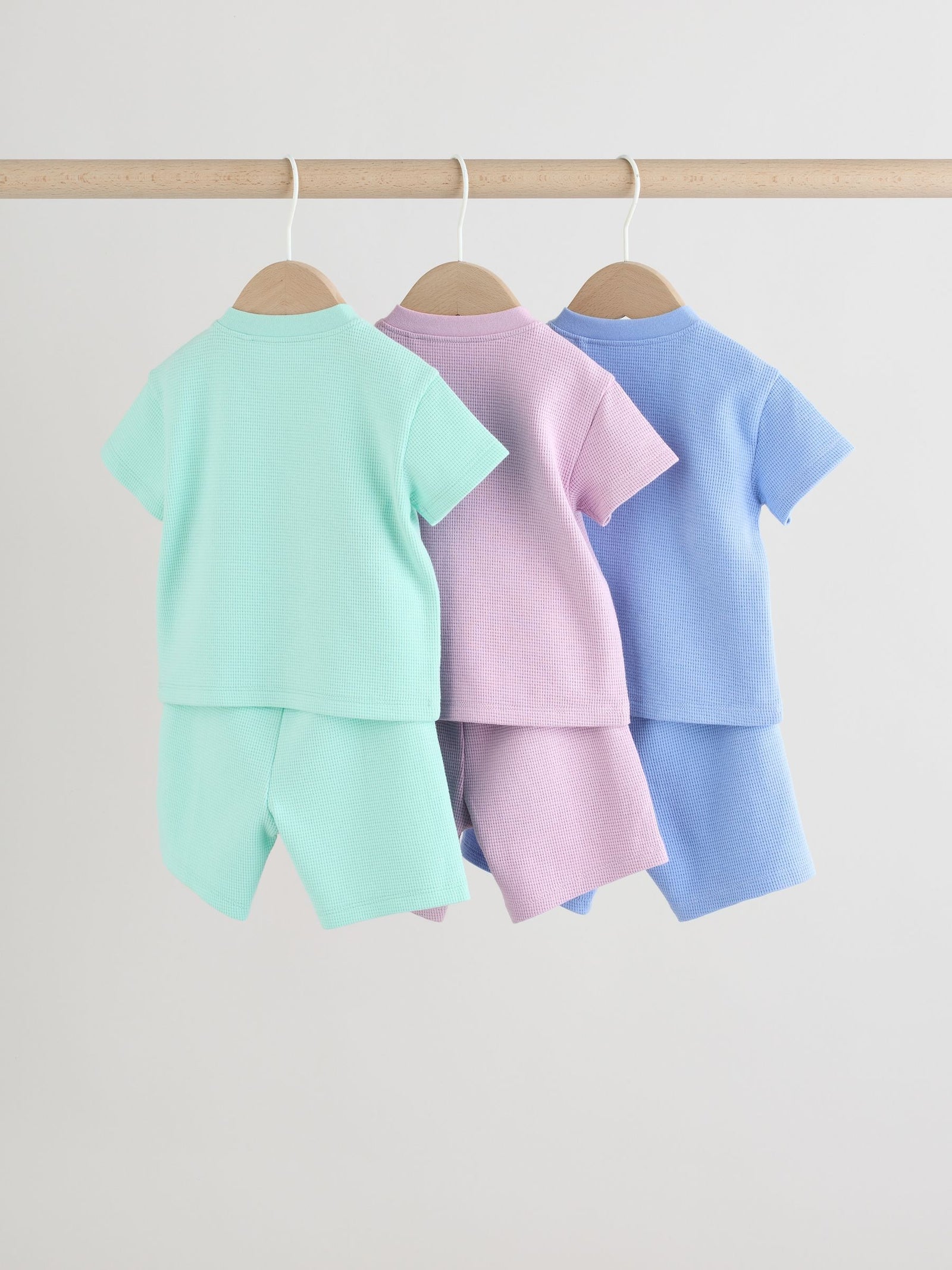 Blue/Lilac/Green Tops and Shorts 6 Piece Baby Set (0mths-2yrs)