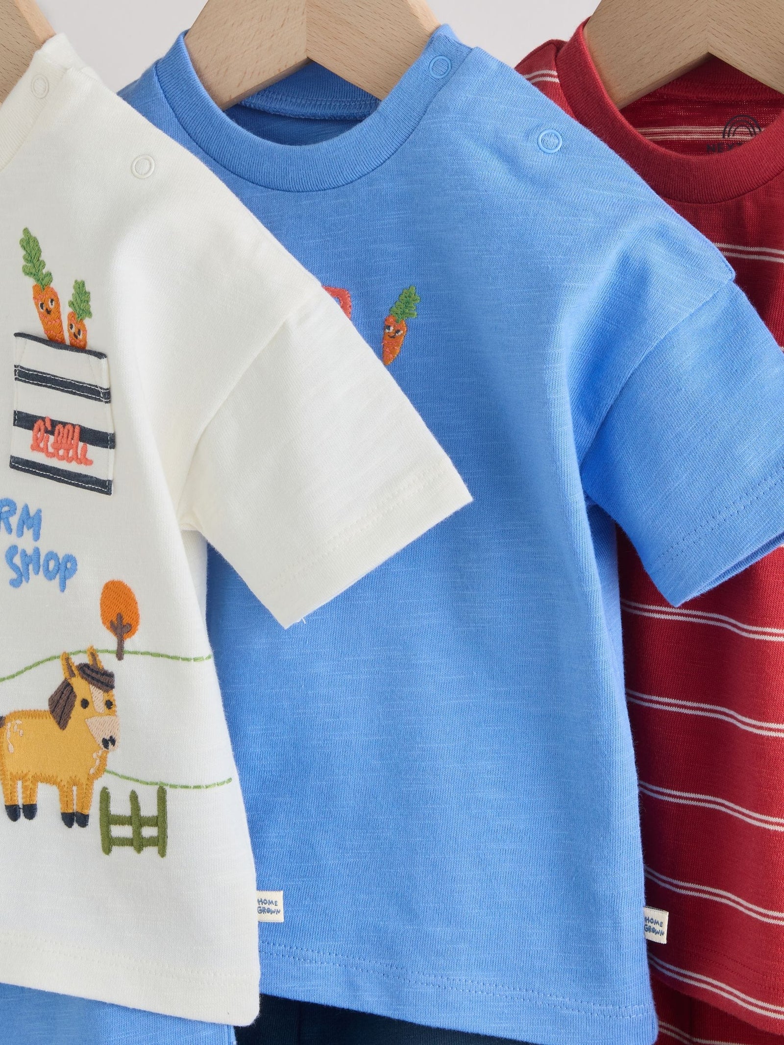 Blue/Red Homegrown Farm Tops and Shorts Baby Set 6 Piece (0mths-3yrs)