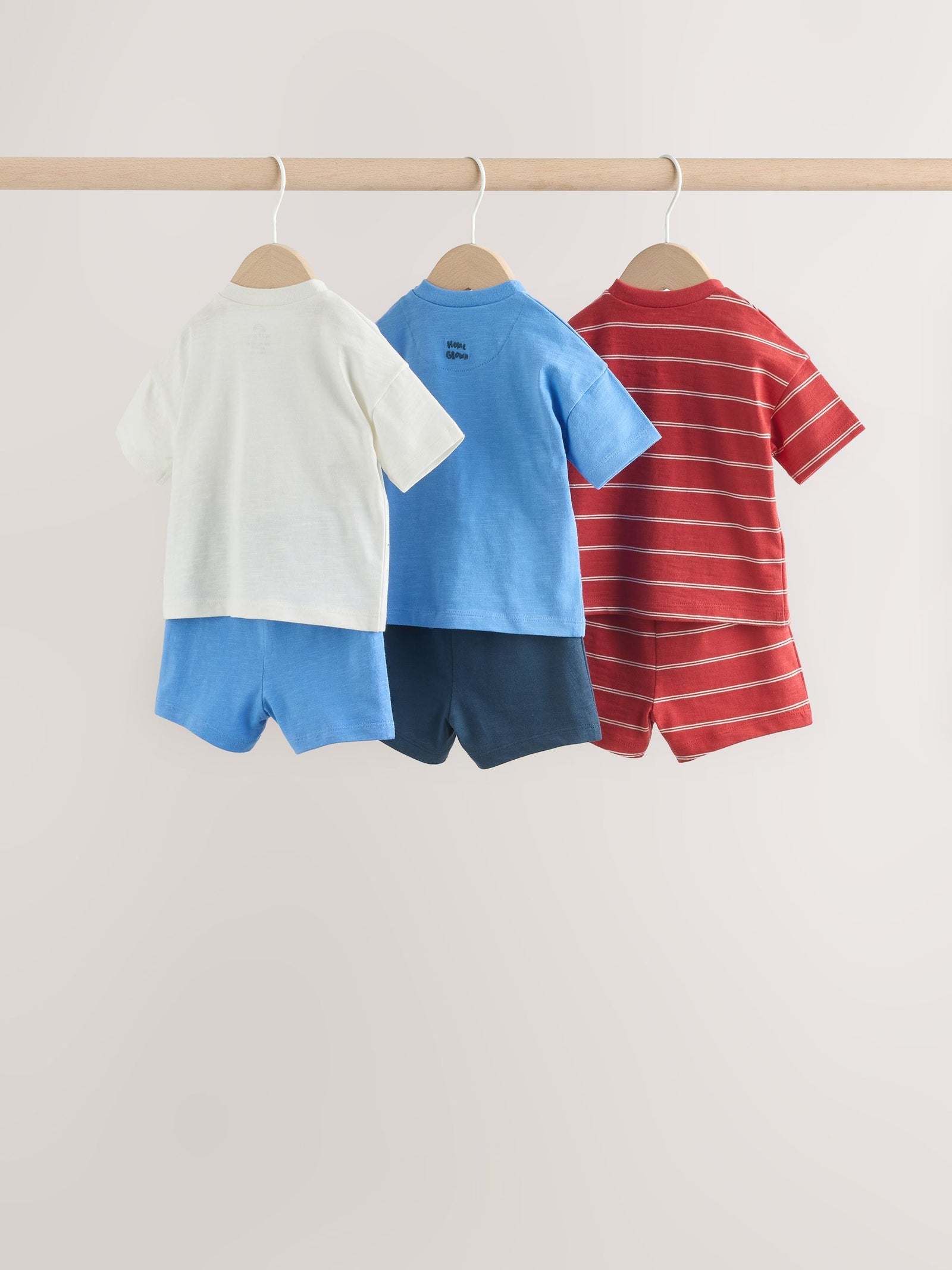 Blue/Red Homegrown Farm Tops and Shorts Baby Set 6 Piece (0mths-3yrs)