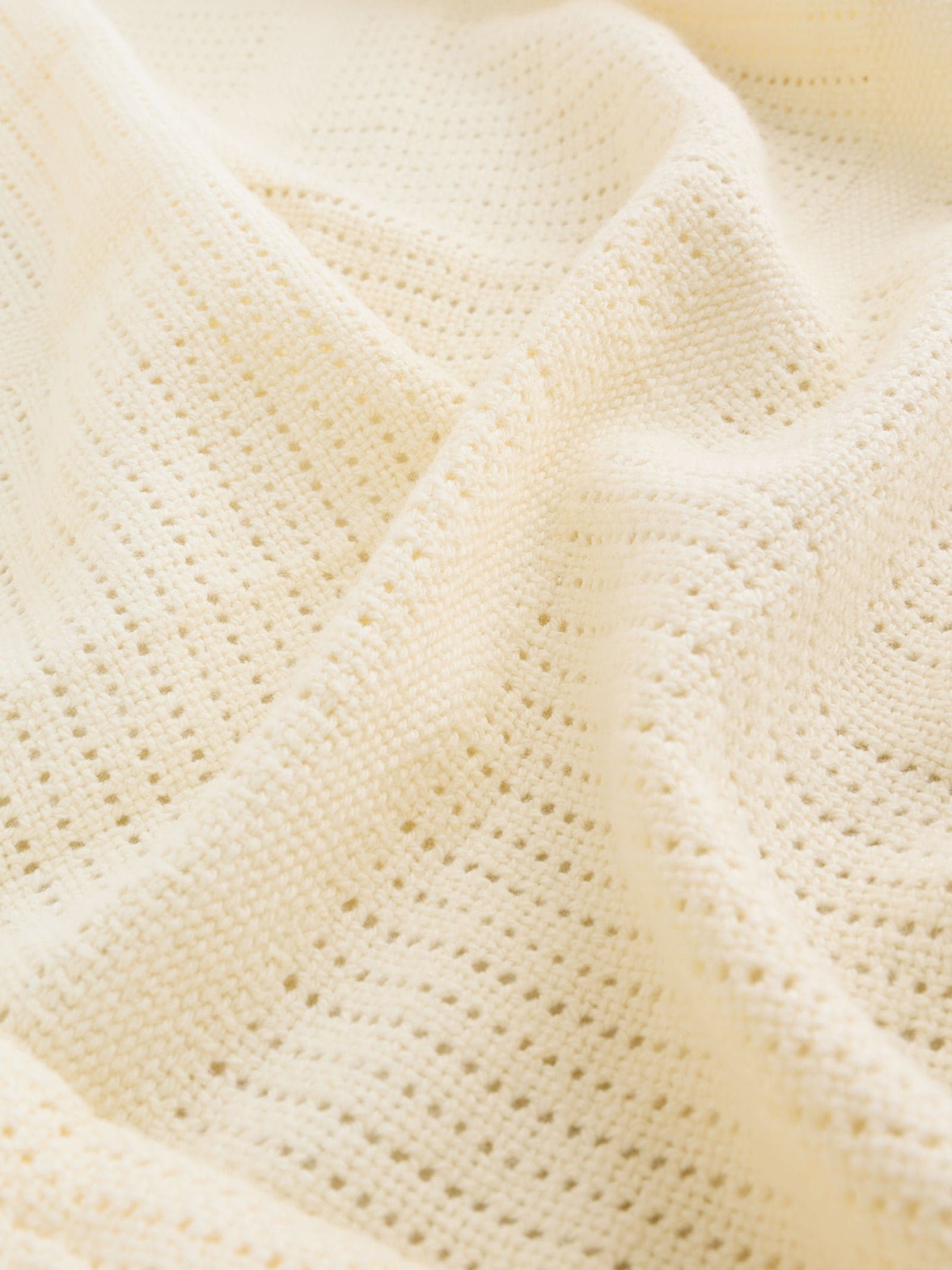 2 Pack Yellow Cotton Baby Cellular Blankets