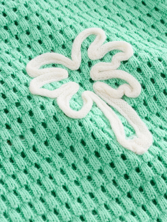 Green Knitted Cornelli Polo Shirt (3mths-7yrs)