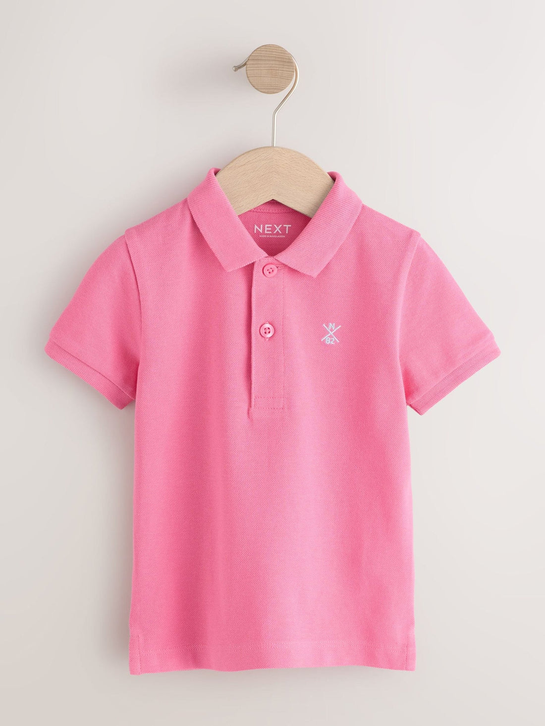 Bright Pink Short Sleeve Polo Shirt (3mths-7yrs)
